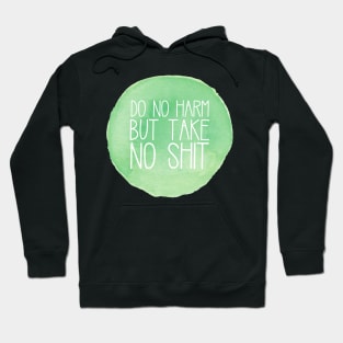 Do No Harm Green Watercolor Circle Hoodie